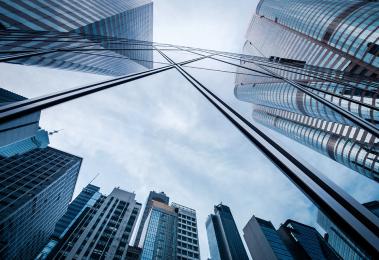 Low angle shot of skyscrapers